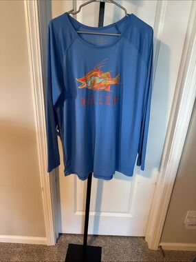 Reel Life Performance Fishing Shirt in Sky Blue